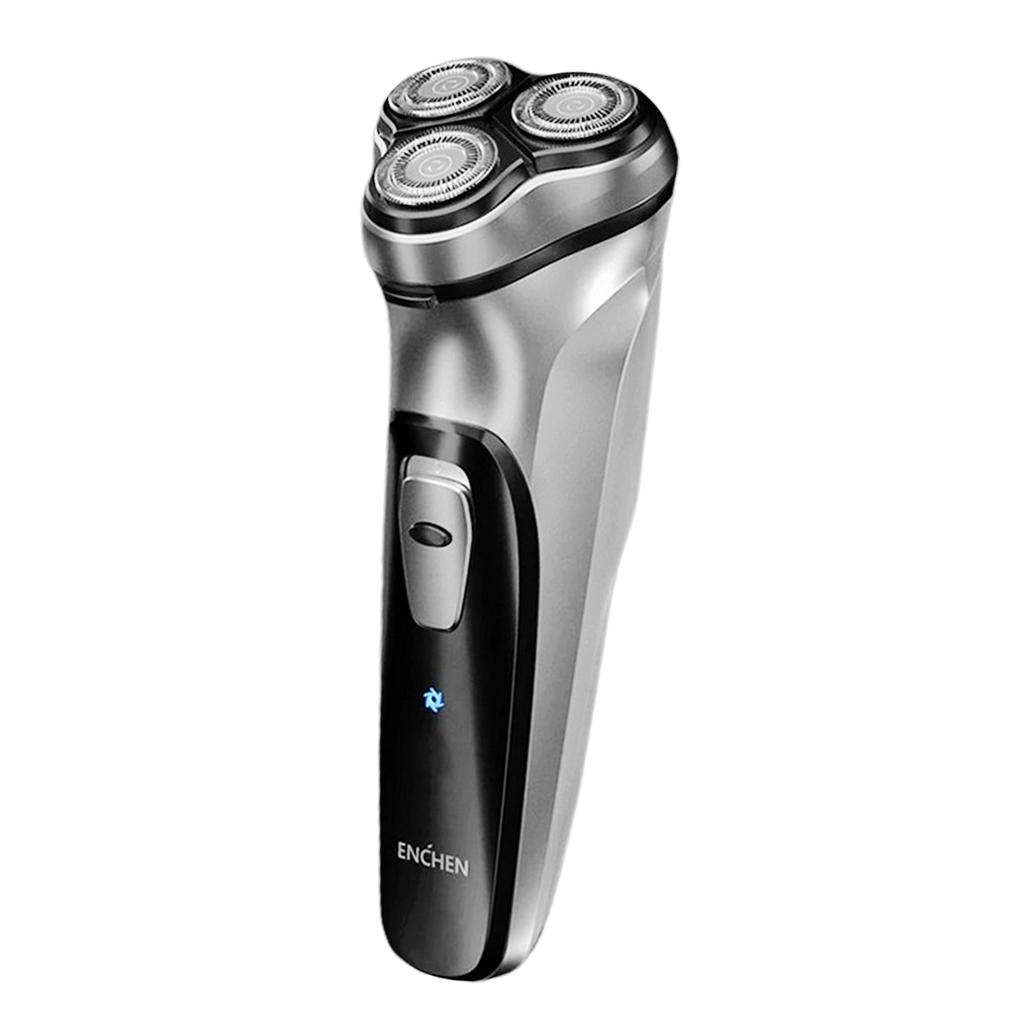 2pcs USB Rechargeable Men 3D Rotary Electric Beard Shaver Beard Trimmer