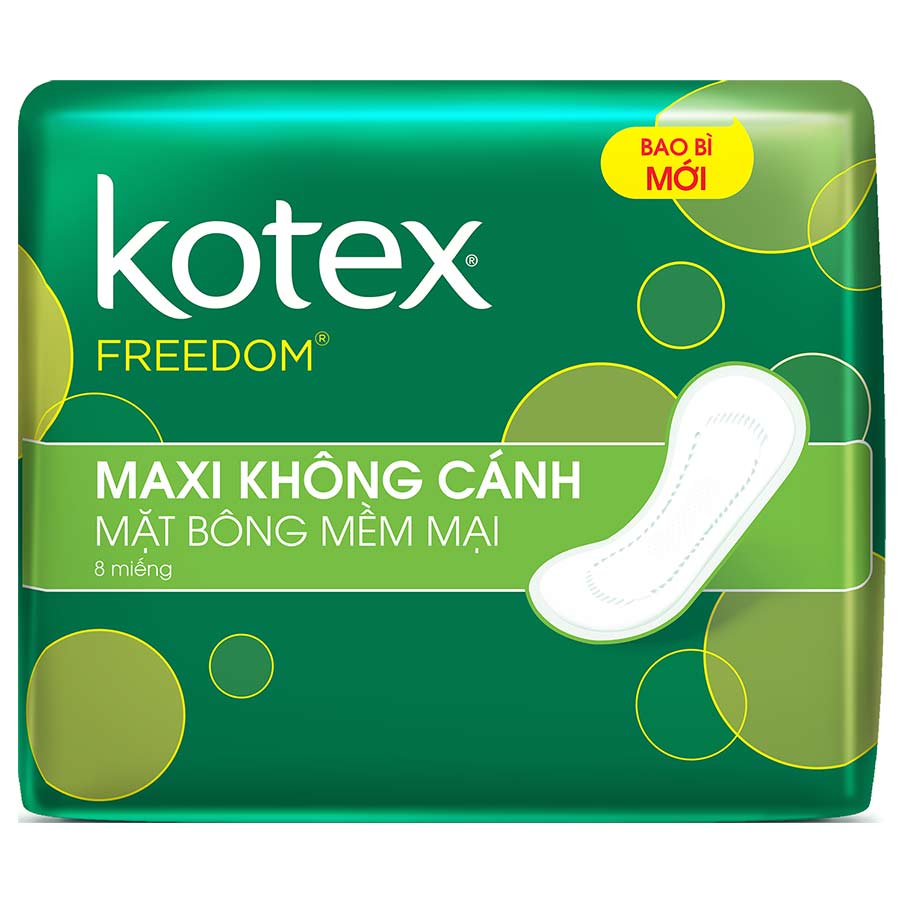 Combo 8 Gói Băng Vệ Sinh Kotex Freedom Maxi (8 Miếng / Gói)