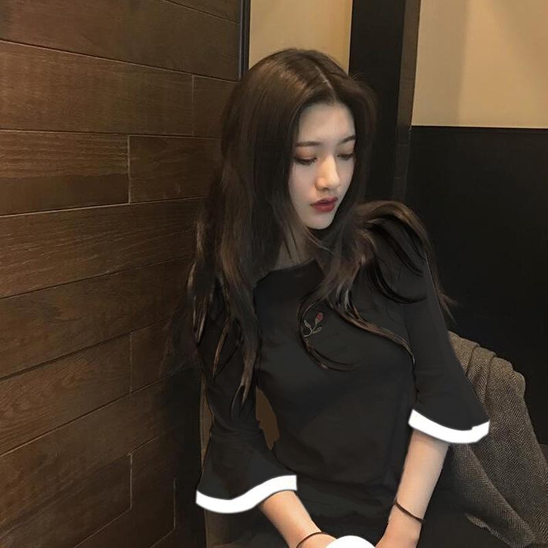 MS922 Áo thun tay xoè thêu hoa hồng Lulu Grace