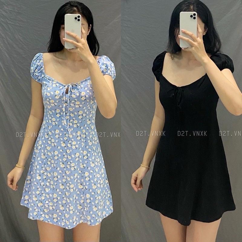 Đầm thun dáng A tay bồng f21 xuất xịn