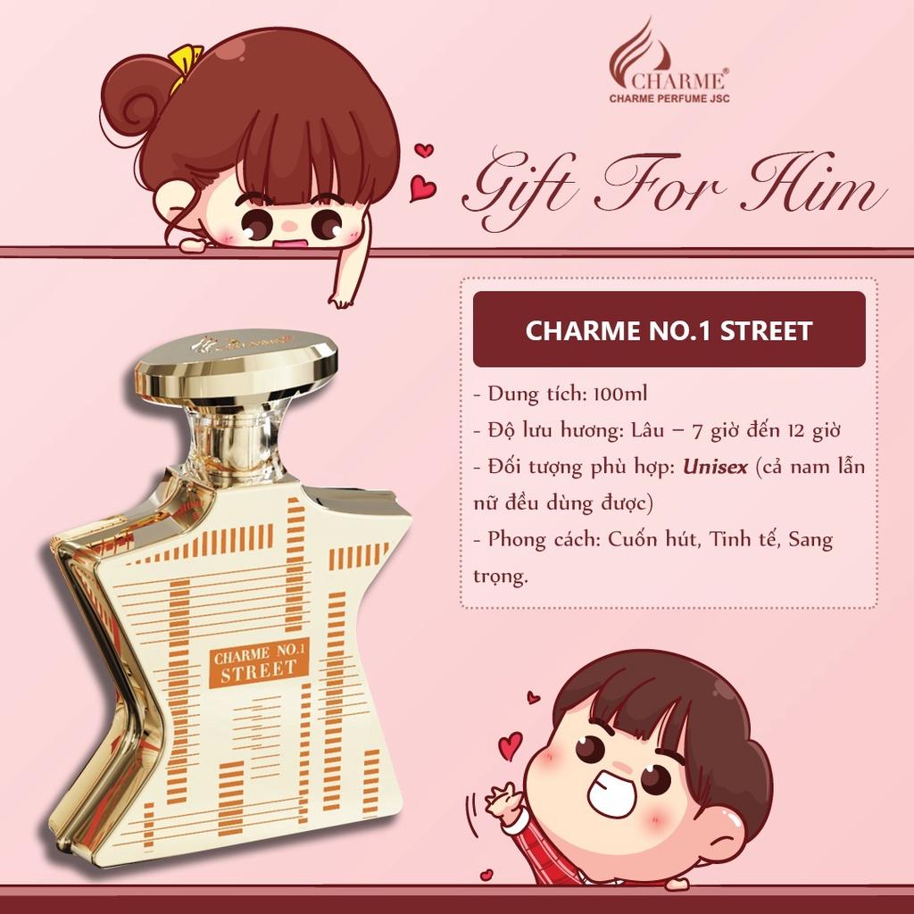 Nước hoa unisex cao cấp, Charme Street, mang đến hình tượng tự do, hiện đại, tạo nên phong cách riêng, 100ml