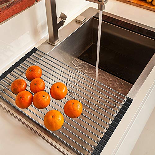 Kệ xếp gọn để đồ rửa chén gác lên bồn rửa Hobby Home Decor KXG 12 thanh inox 304