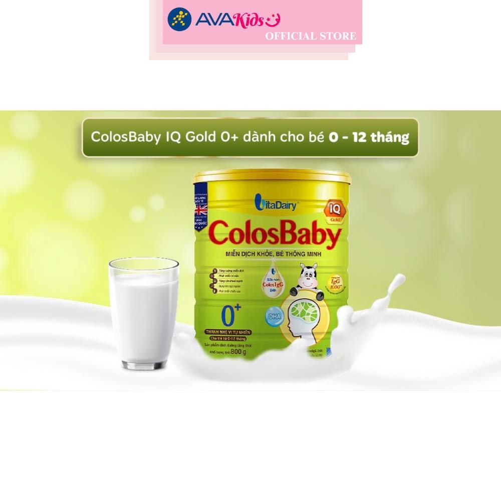 Sữa bột ColosBaby IQ Gold 0+ (sữa non) hương vani 800g (0 - 12 tháng)