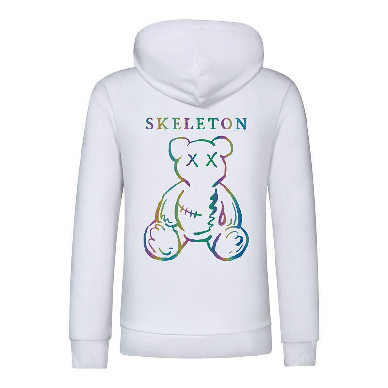 Áo khoác hoodie zip chống nắng logo chữ SKELETON phản quang 7 màu, Áo Hoodie phản quang 7 màu SKELETON form dưới 70kg decan in xịn cam kết hàng đúng mô tả, áo hoodie unisex  ulzzang, áo hoodie nam nữ