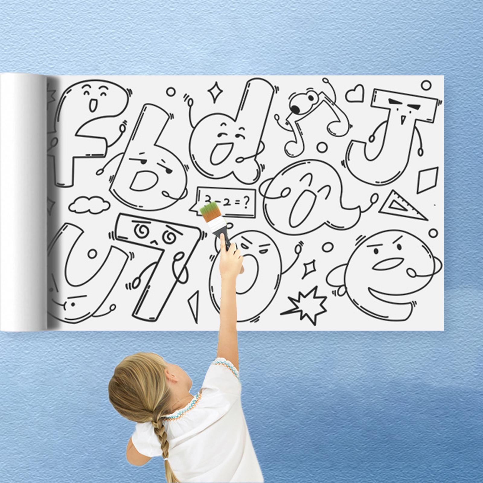 3Pcs Large Coloring Paper Roll with Tear Off Line