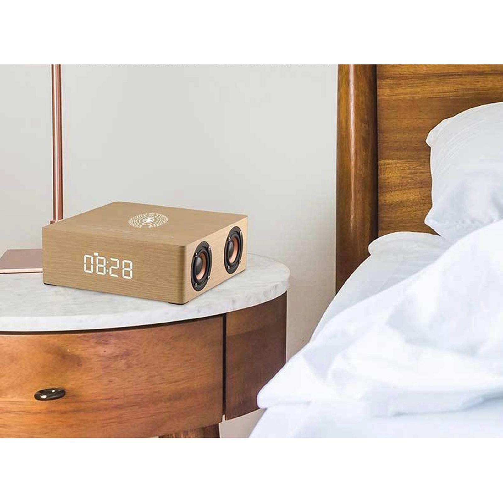 Retro Multi-Function Bluetooth Speaker Alarm Clock Wireless Charger