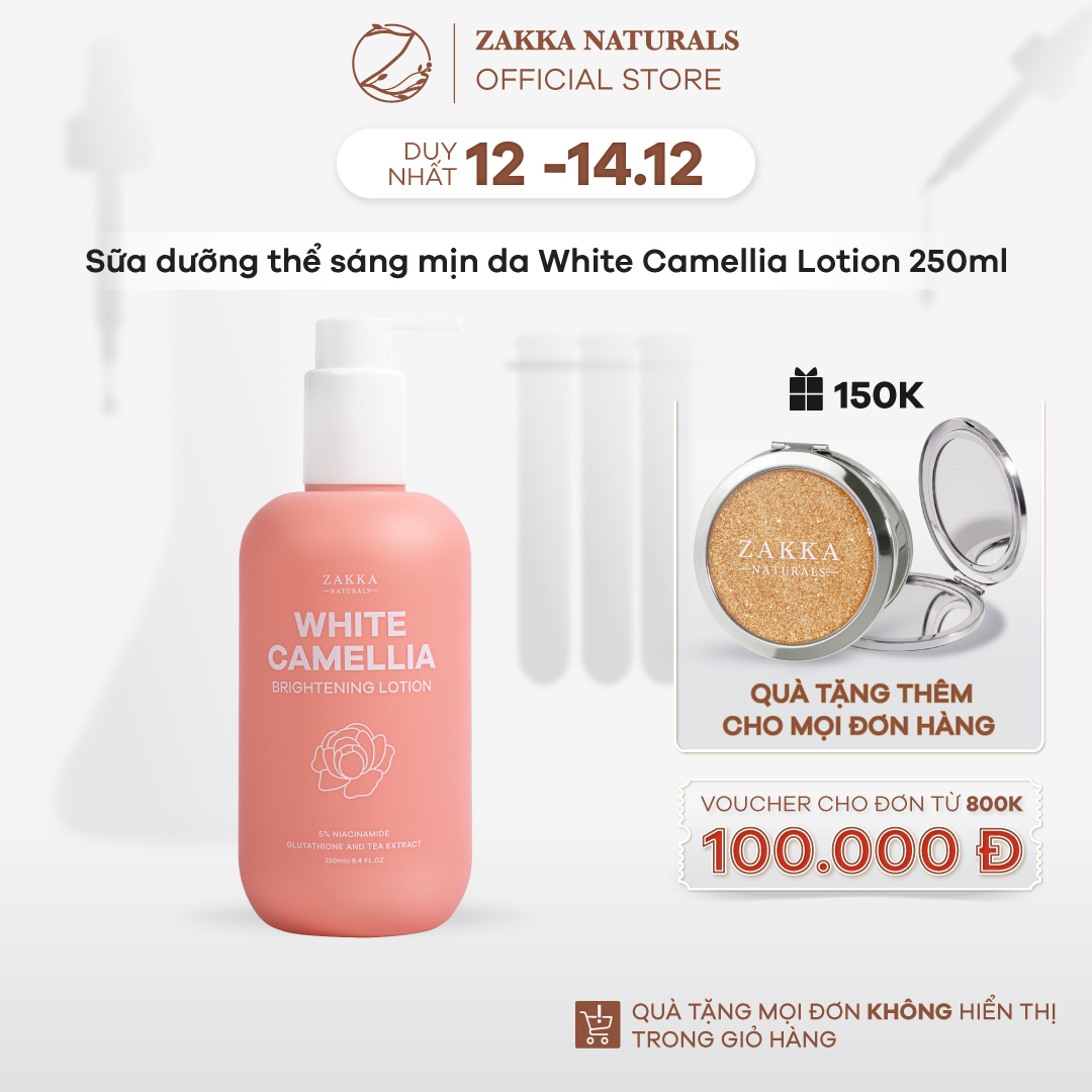 Sữa Dưỡng Thể Sáng Mịn Da White Camellia 250g Zakka Naturals