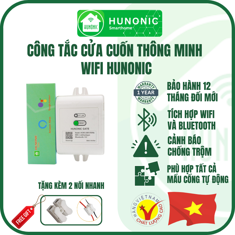 Hình ảnh Bộ điều khiển cổng tự động Hunonic Gate Điều khiển từ xa bằng điện thoại không cần Wifi Hàng Việt Nam-Hàng Chính Hãng