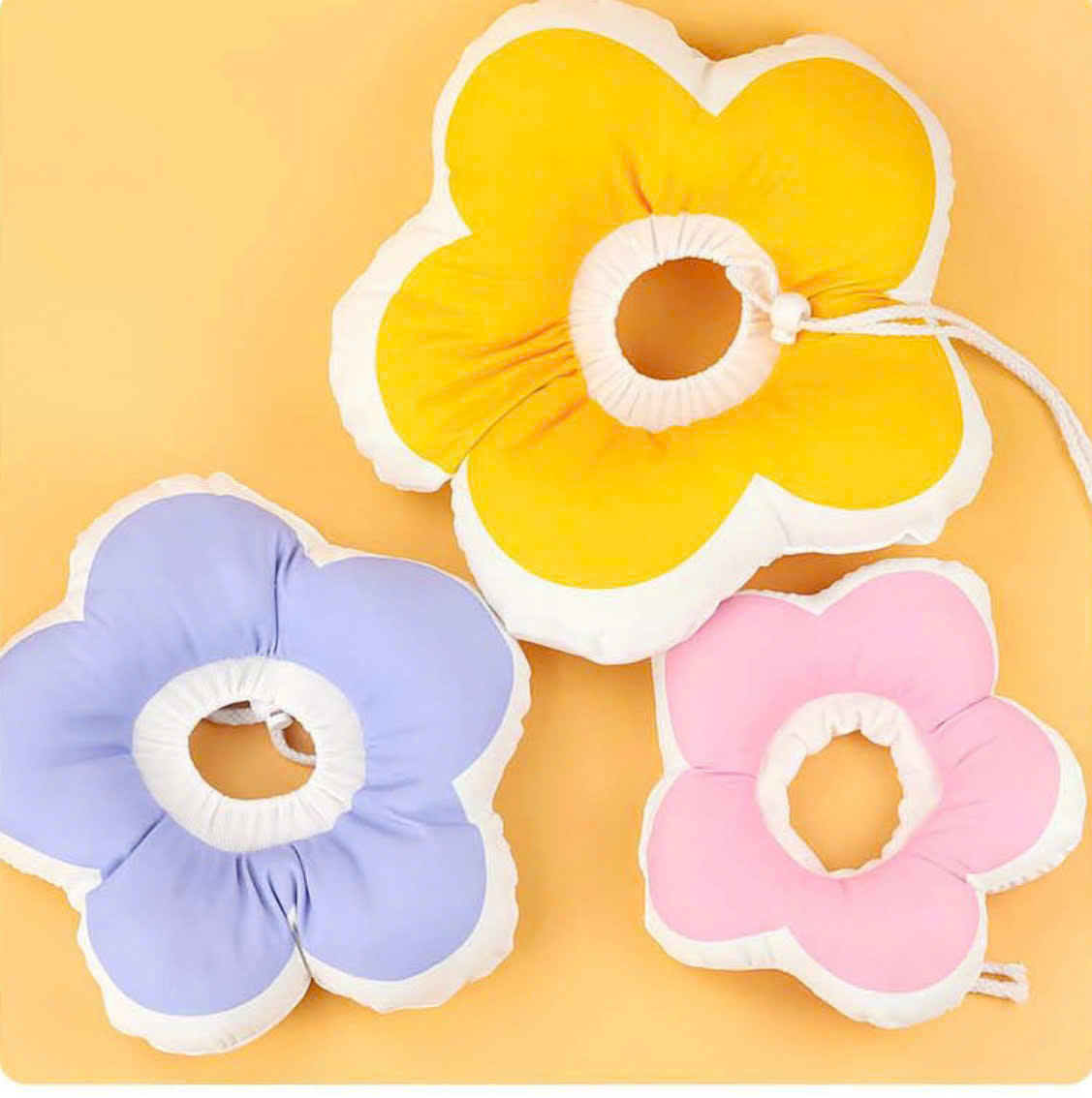 VÒNG CỔ THÚ CƯNG VÒNG CỔ LOA CHỐNG LIẾM CHO THỎ CHÓ MÈO BÔNG HOA DỄ THƯƠNG TỪ 0.5-5.5KG MÃ 10 CHO CHÓ MÈO THỎ