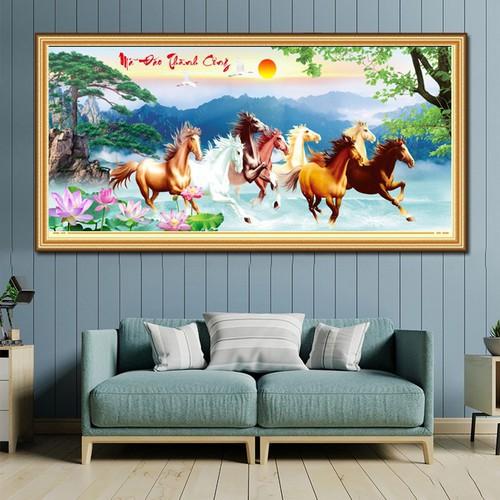 Tranh đá ngựa cây tùng DF417- kích thước: 130 * 60cm.