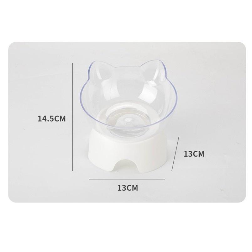 Bát nhựa đơn mặt mèo có đế cho chó mèo T03