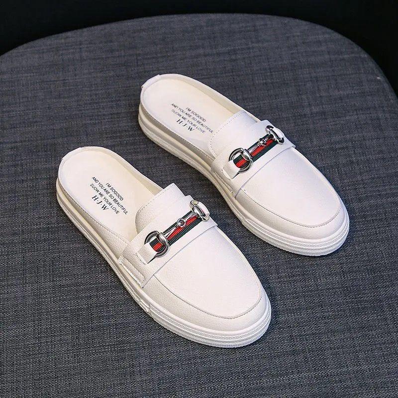 Giày lười đế bằng thời trang xuân hè mới dành cho nữ 2021