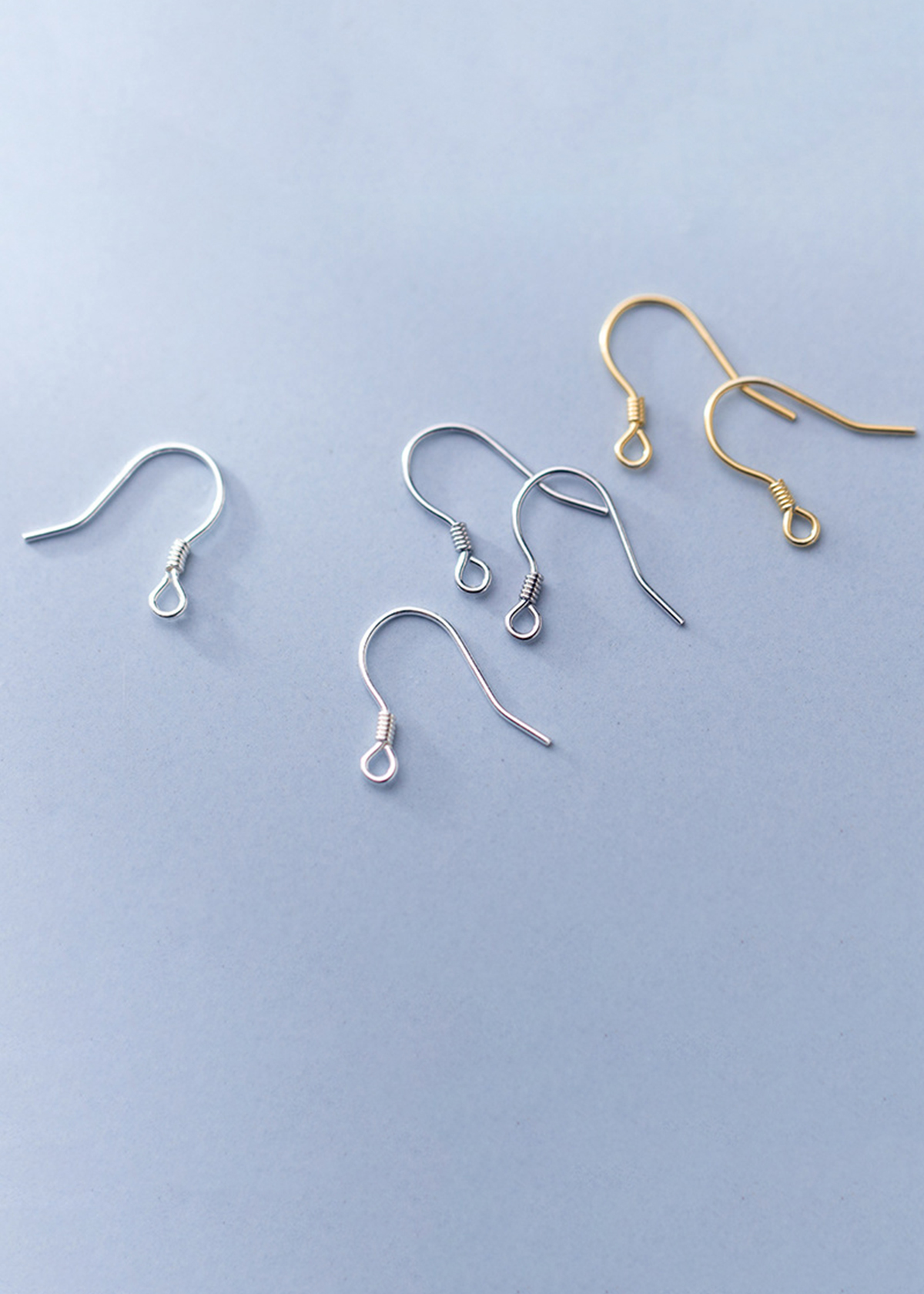 Combo 6 cái bông tai bạc dạng móc treo - Ngọc Quý Gemstones