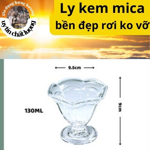 Ly Đựng Kem Nhựa Trong Cao Cấp 9.5 x 9.0 cm