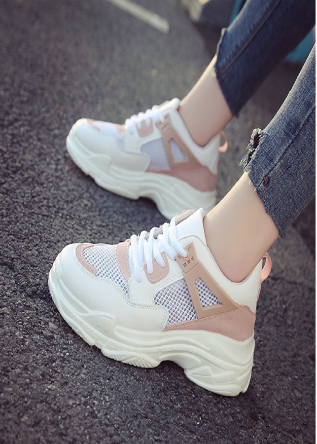 Giày Sneaker Nữ Độn Đế Đẹp phong cách Hàn Quốc