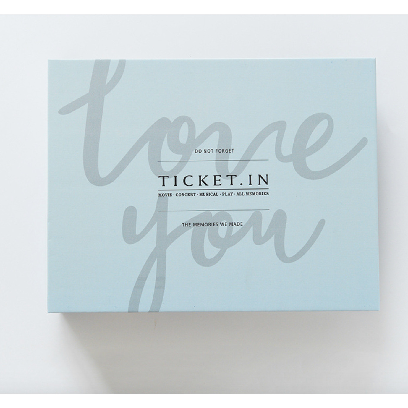 Album ảnh Ticket.In lưu giữ vé và ảnh 9x9,5cm họa tiết Love you 40 ảnh