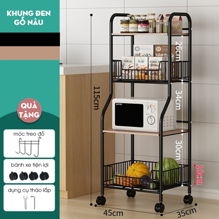 Kệ Để Đồ Đa Năng 4 Tầng  Cao Cấp Rất Chắc Chắn Dùng Để Đựng Đồ Nhà Bếp Hoặc Làm Giá Để Đồ Nhà Tắm Giao Màu Ngẫu Nhiên