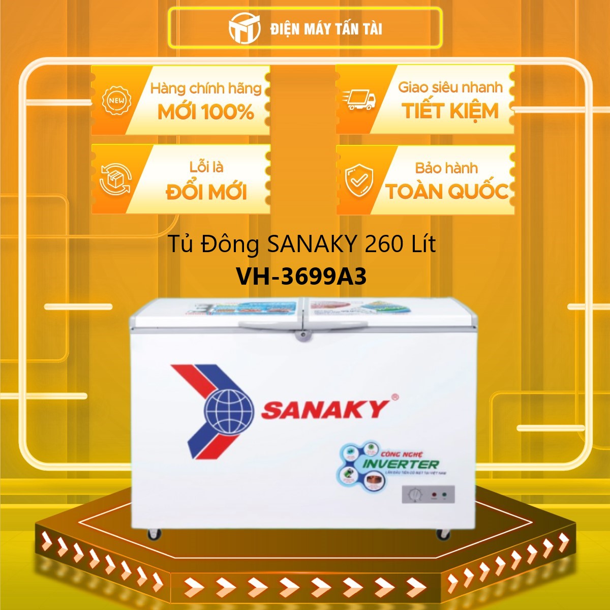 Tủ đông Sanaky 280 lít VH-3699A3