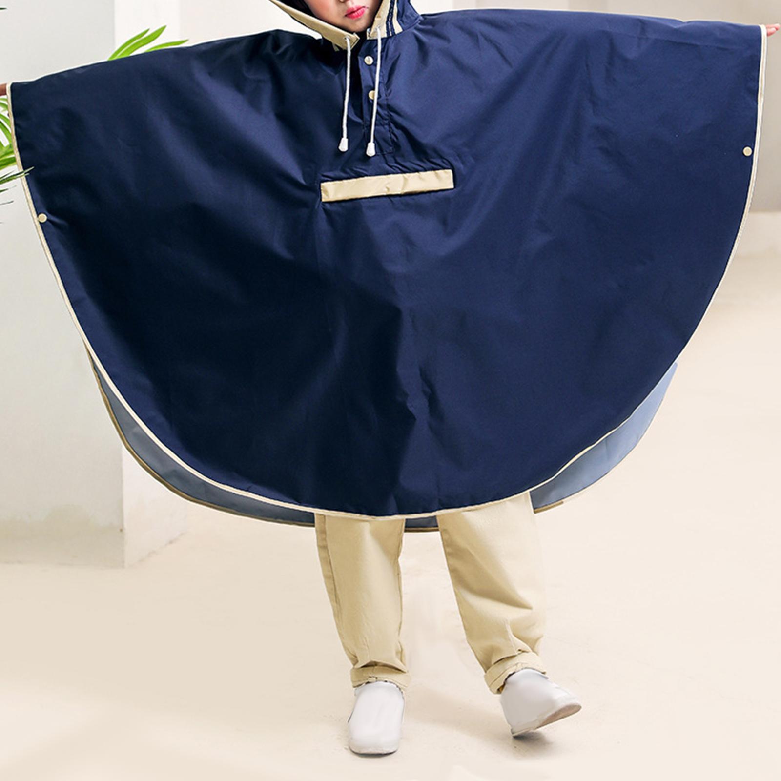 Kids Rain Poncho Rain Coat Waterproof Pullover Rain Jacket Impermeable Rain Wear Hoodie Poncho Raincoat for Children Cycling Fishing Camping