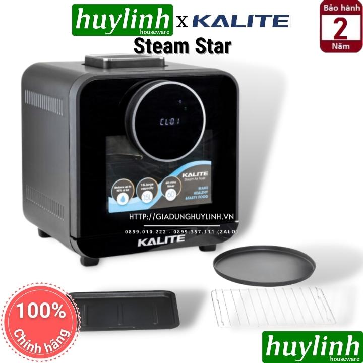 Nồi chiên không dầu hấp hơi nước Kalite Steam STAR - PRO - 15 lít - Tặng bao tay + chổi quét - Hàng chính hãng