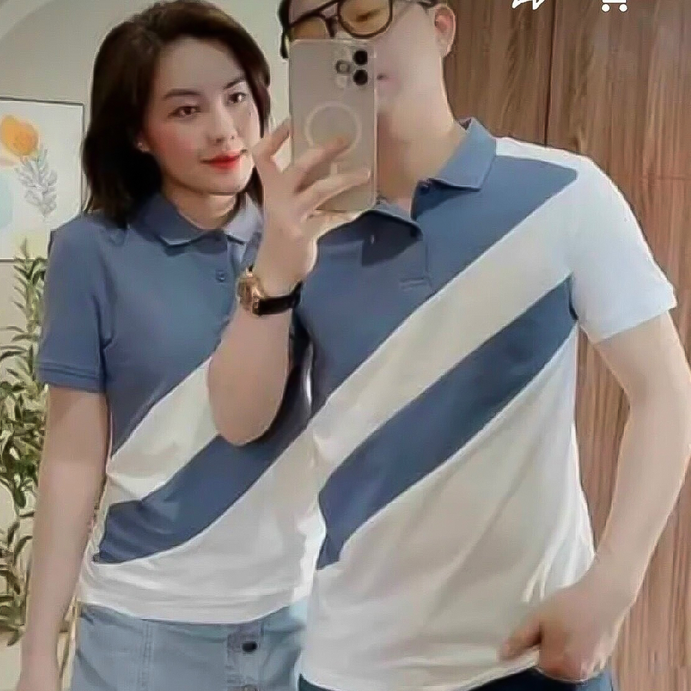 Áo Thun Polo Cặp Nam Nữ Tay Ngắn Unisex thương hiệu Chandi thiết kế cố bẻ thêu không bong tróc khi giặt PLN32