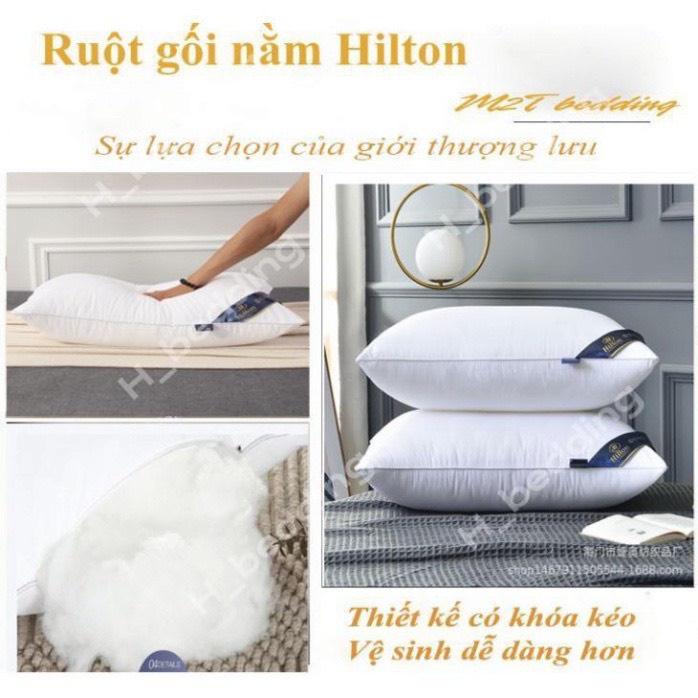 Ruột gối cao cấp Hilton_ruột gối đầu bông gòn 45x65 dùng cho homstay và khách sạn