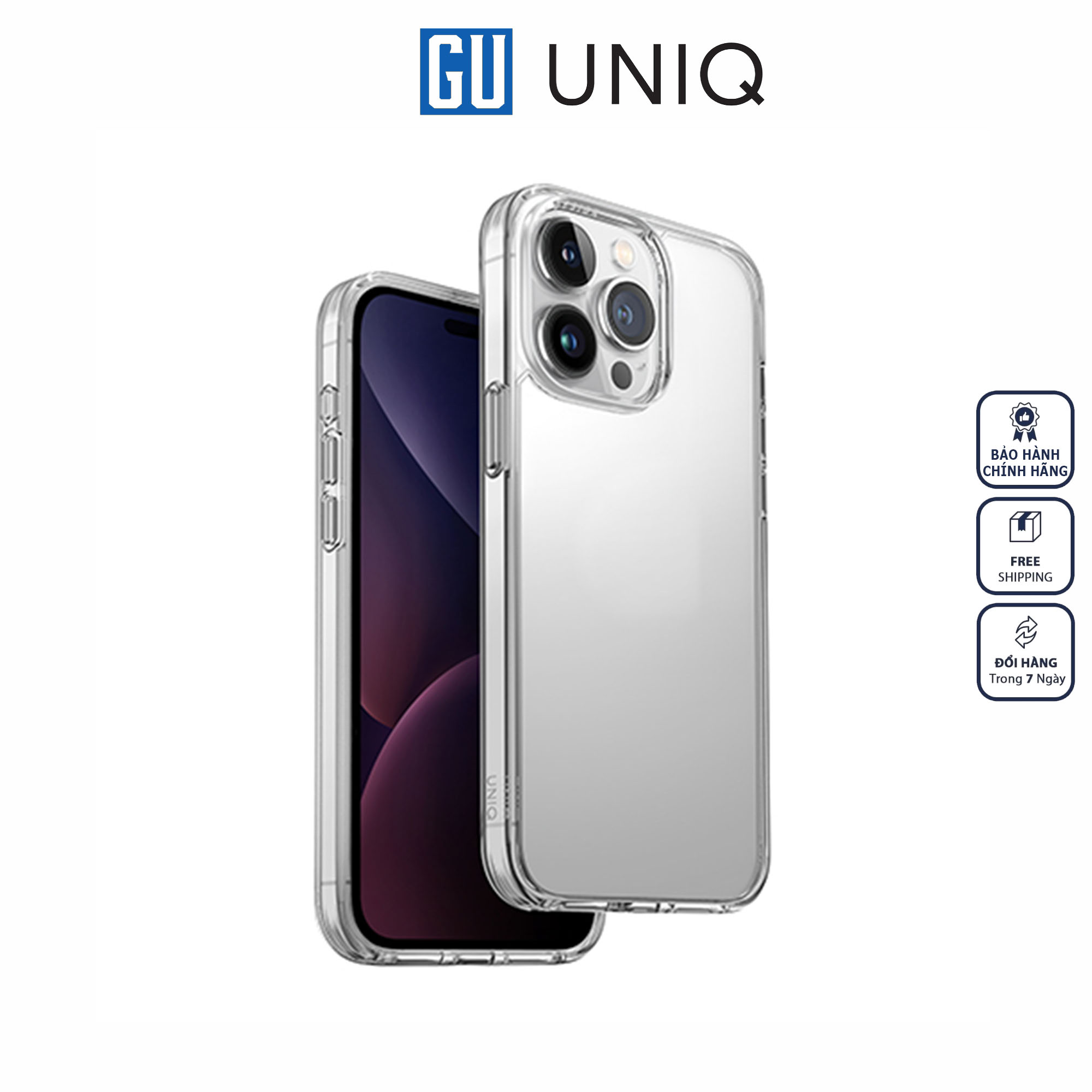 Ốp Lưng Uniq Hybird LifePro Xtreme Dành Cho iPhone 15 Pro Chống Ố Vàng Hàng Chính Hãng