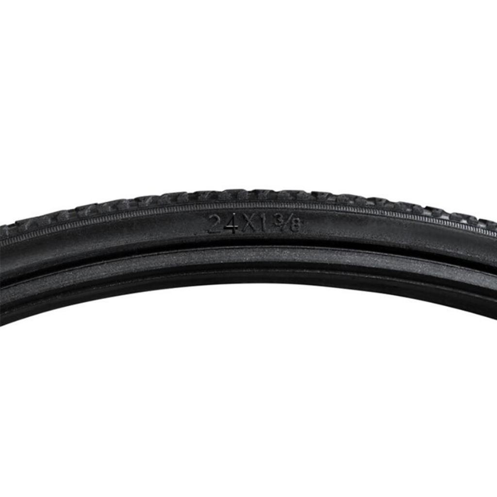 2Pcs Heavy Duty Polyurethane  Wheelchair Street Tire for 24x1 3/8 inch
