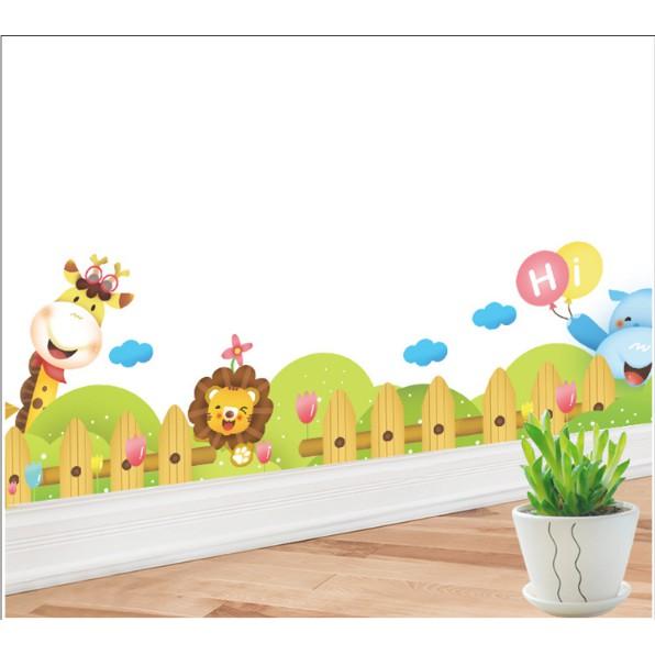 Decal trang trí tường - Hàng Rào Sư Tử mẫu 02