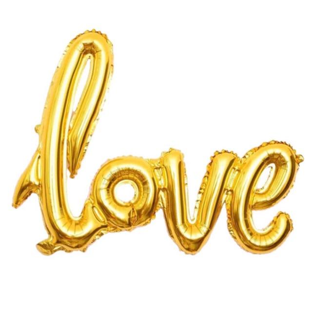 Chữ Love Liền Tráng Nhôm Trang Trí Phòng Cưới Sinh Nhật size to chọn màu