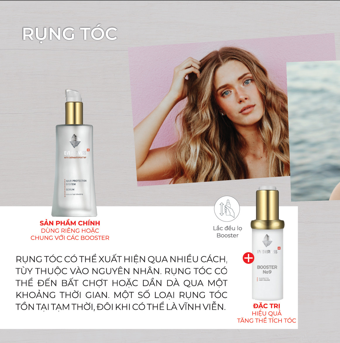 Serum Kích Thích Mọc Tóc - Dưỡng Và Tăng Thể Tích Tóc - EVENSWISS BOOSTER SỐ 9 từ Thụy Sĩ