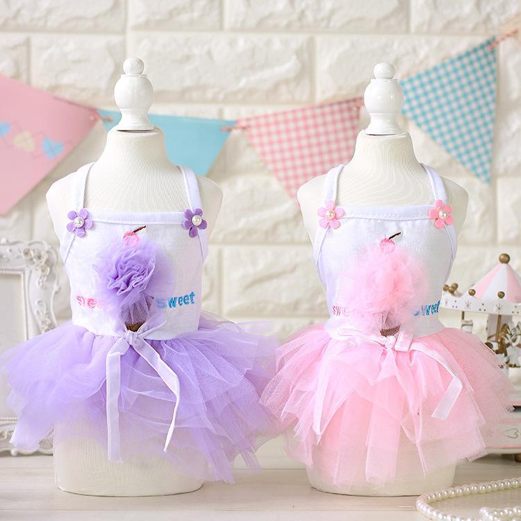 Jelly ice cream slip dress dog clothes spring wear
