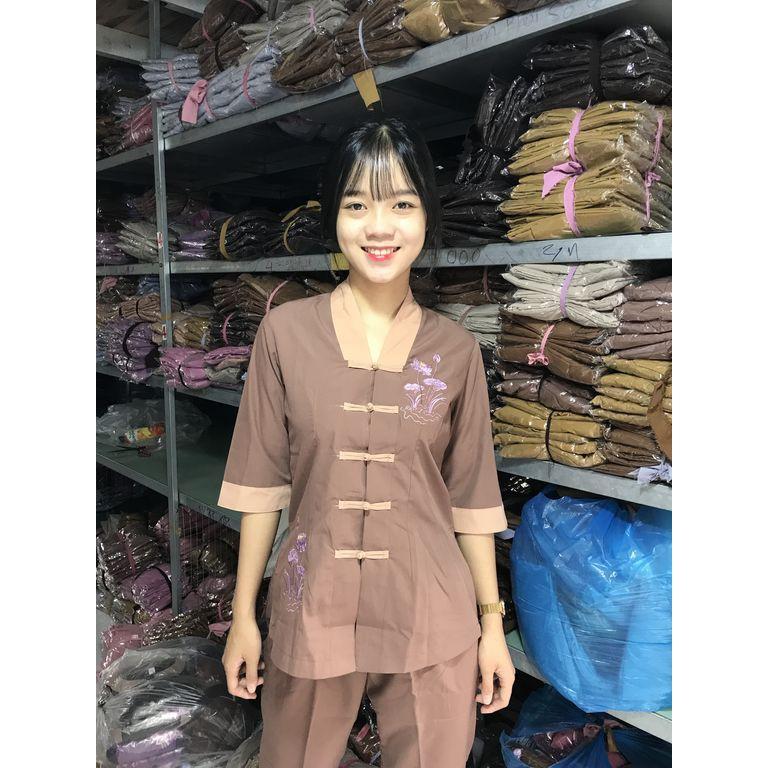 Đồ Lam Đi Chùa Mẫu La Hán Phối