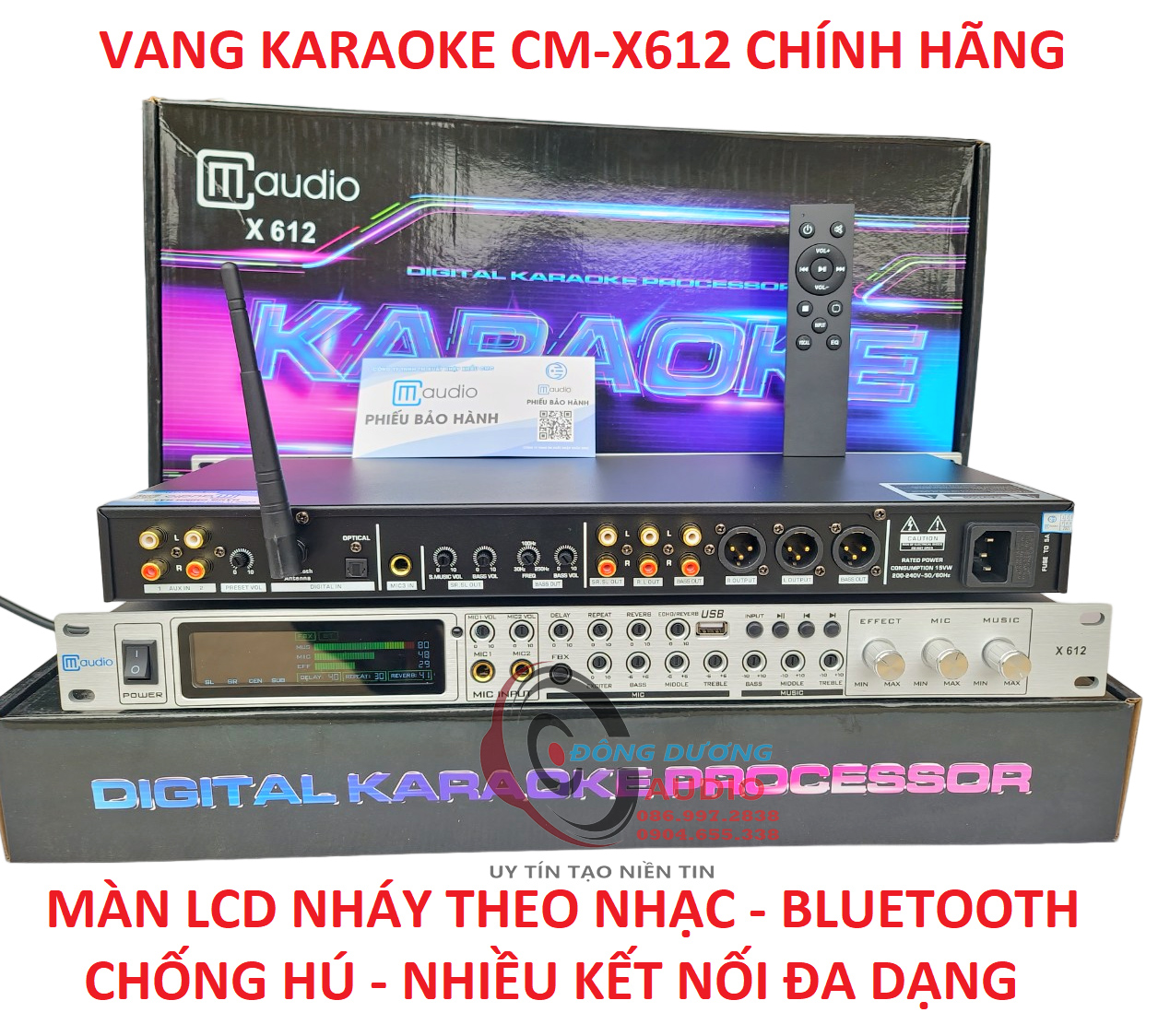 VANG KARAOKE NGHE NHẠC GIA ĐÌNH X612 - HÀNG CHÍNH HÃNG - VANG BLUETOOTH