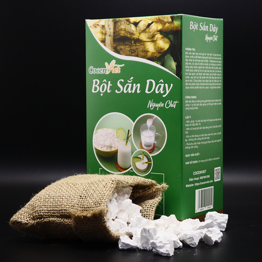 Bột Sắn Dây Nguyên Chất CocenViet, 1kg Bột Sắn Dây Ta Hải Dương Loại 1 Thanh Nhiệt Giải Độc Bổ Sung Dưỡng Chất Tăng Sức Đề Kháng Tốt Cho Sức Khỏe. Sản Phẩm Đã Kiểm Nghiệm An Toàn Thực Phẩm.