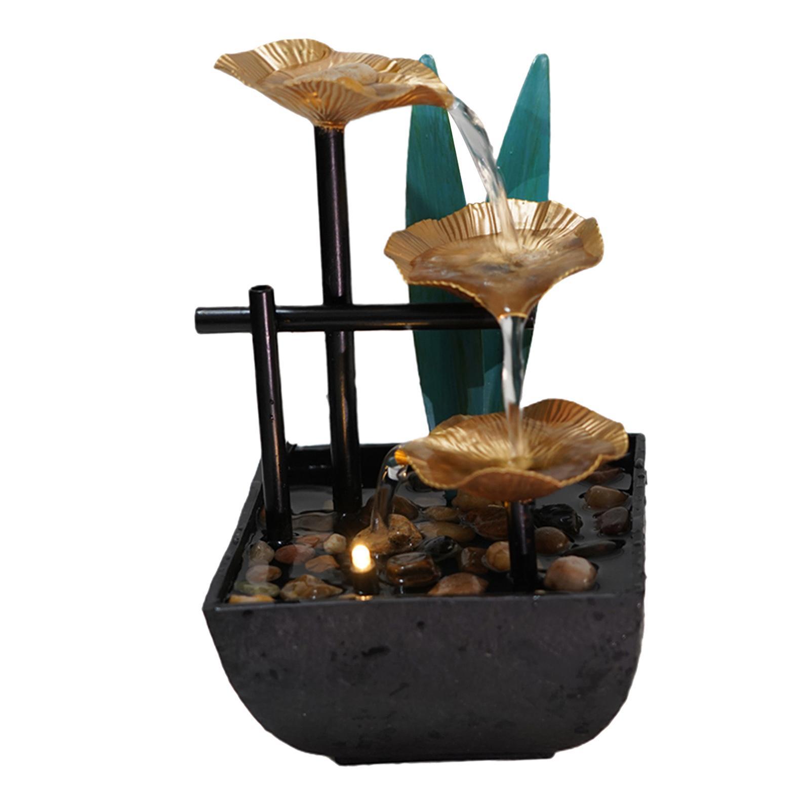 Relaxation Tabletop Water Fountain Indoor Desktop Waterfall Decor
