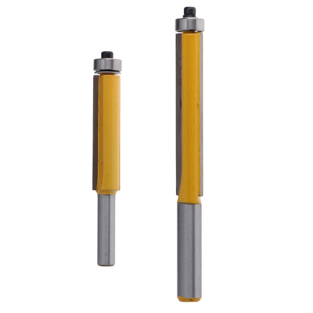 2PCS 8mm Extra Long Straight Router Bit Woodworking Tools