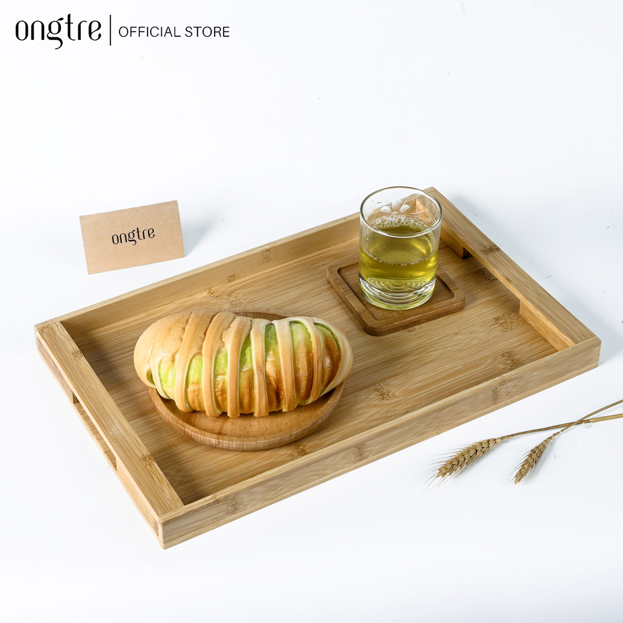 Khay trà bằng gỗ Tre kiểu Nhật , 40x25x4cm | ongtre