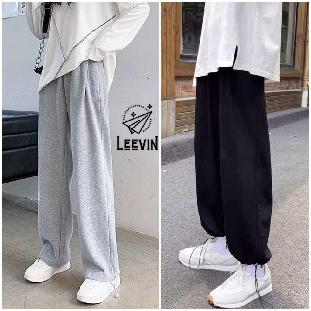 Quần Ống Rộng nam nữ Jogger DORA Dây Rút Gấu Ulzzang - Kiểu quần jogger nữ cạp cao ống rộng Unisex Q2