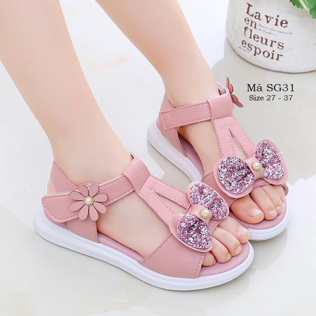 SANDAL BÉ GÁI 3 - 12 TUỔI KIỂU DÁNG HÀN QUỐC SG31 Kèm ảnh thực tế
