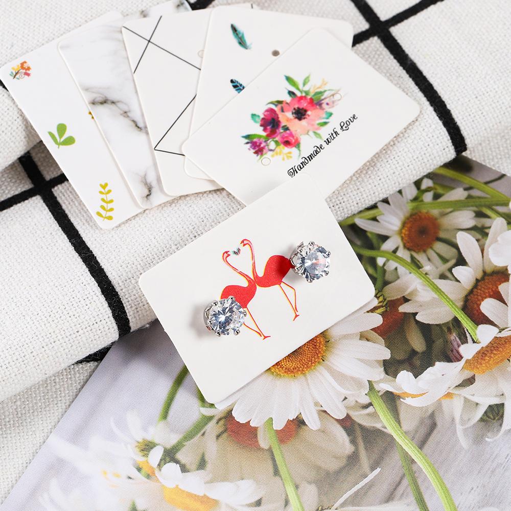 Set 100 Nhãn Giấy Gắn Bông Tai Chất Lượng Cao