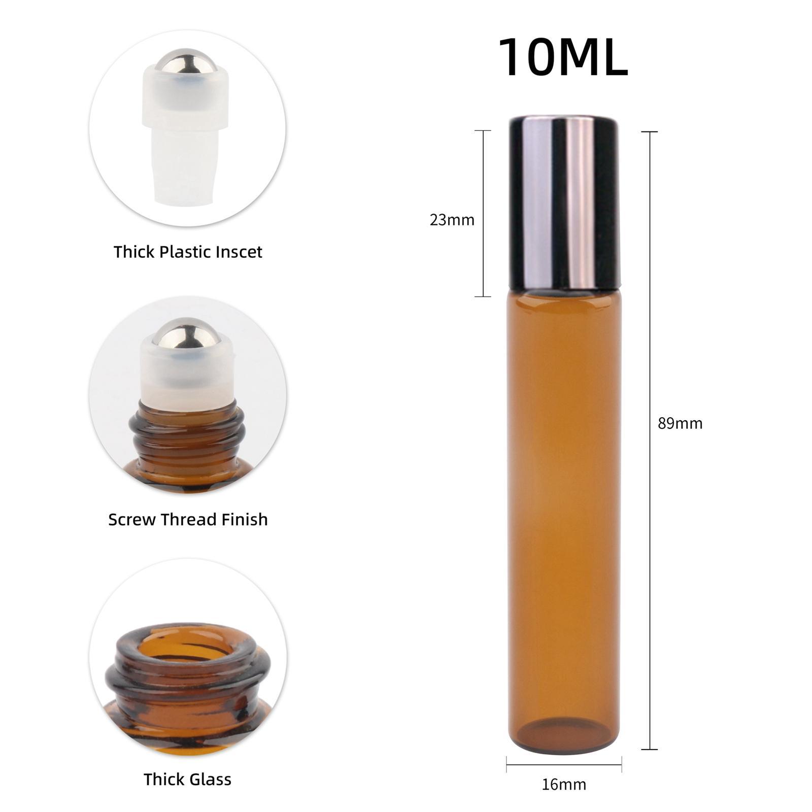 10ml Rollerball Bottle Refillable Roll on for Essential Oil Travel