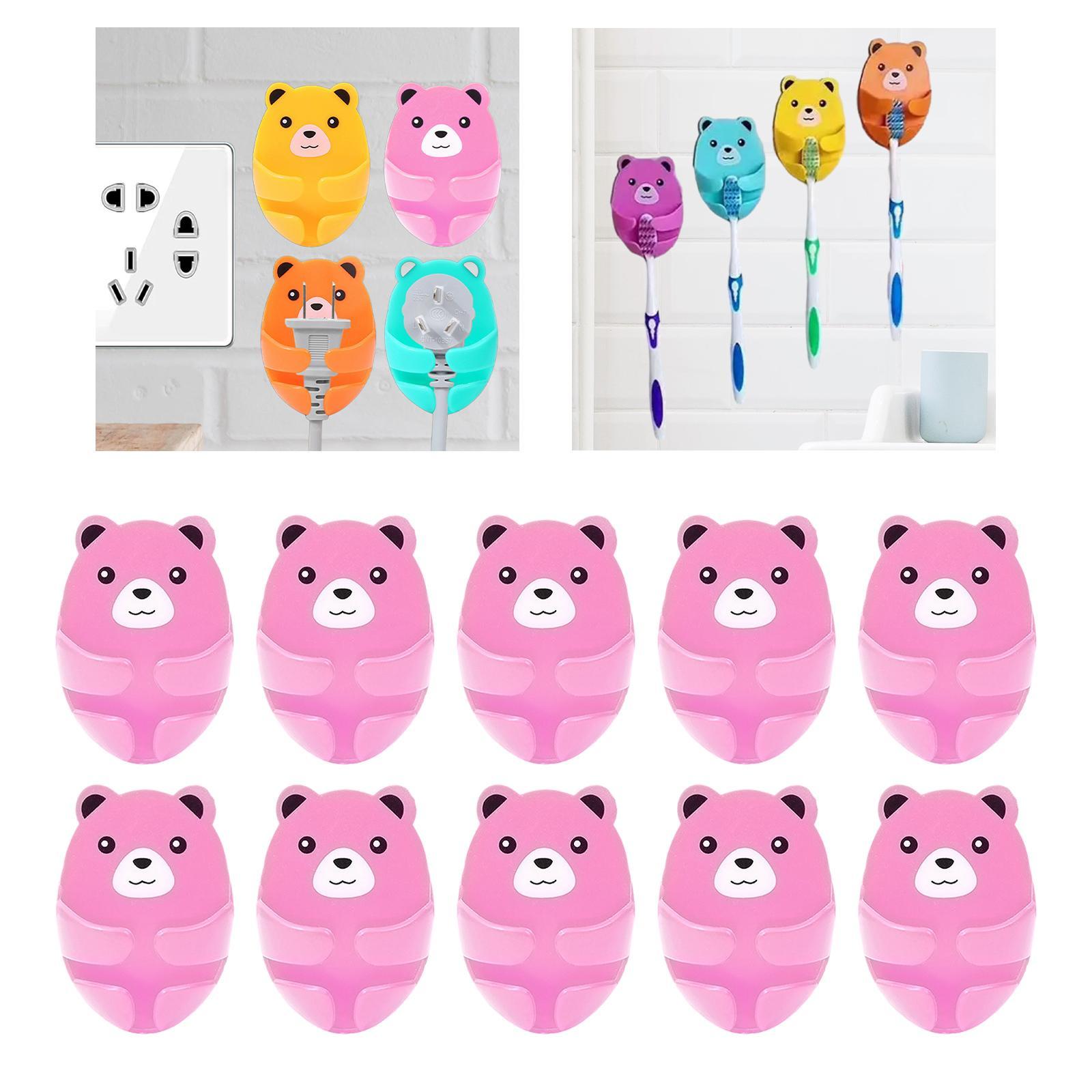 Wall Mounted Plug Organizer, Power Plug Hook, Multipurpose Hanger Cute Plug Hooks, Plug Holder, for Bathroom Kitchen Entryway Office