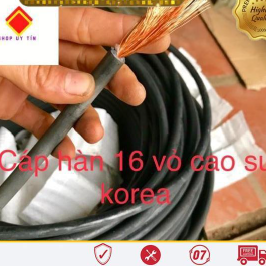 Cáp hàn 16 vỏ cao su lõi đồng korea