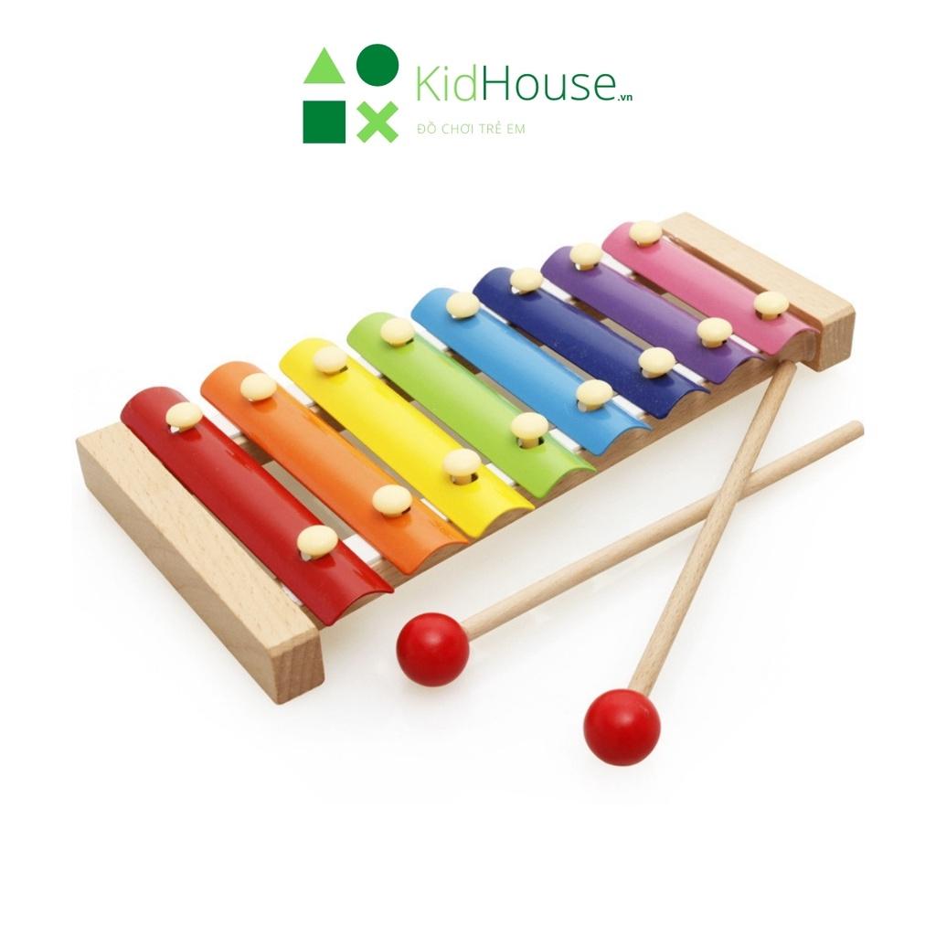 Đồ chơi gỗ, bộ đàn gỗ 8 quãng Xylophone giúp trẻ em thông minh