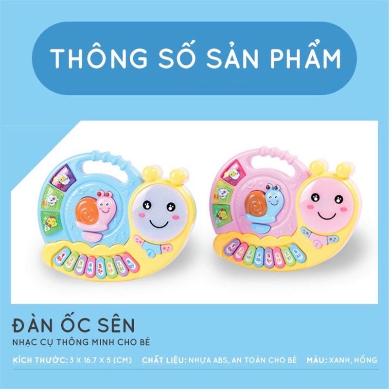 Đàn piano chú ốc sên màu hồng cho bé