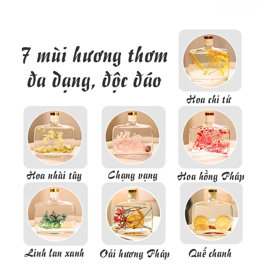 Tinh Dầu Thơm Phòng linh Lan Nam Phí - Mùi Hương Huyền Bí Hoa Khô Vĩnh Cửu Que Gỗ Lọ Tự Khuếch Tán Loại 100ml