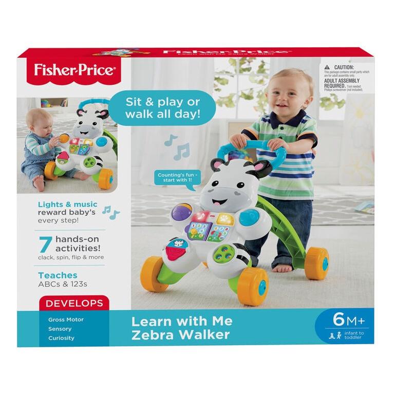 XE TẬP ĐI FISHER-PRICE LAUGH &amp; LEARN WITH ME ZEBRA WALKER