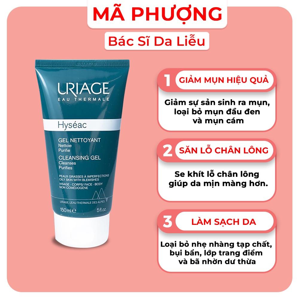 Sữa rửa mặt cho da dầu, mụn , da hỗn hợp Uriage Hyseac Gel Nettoyant