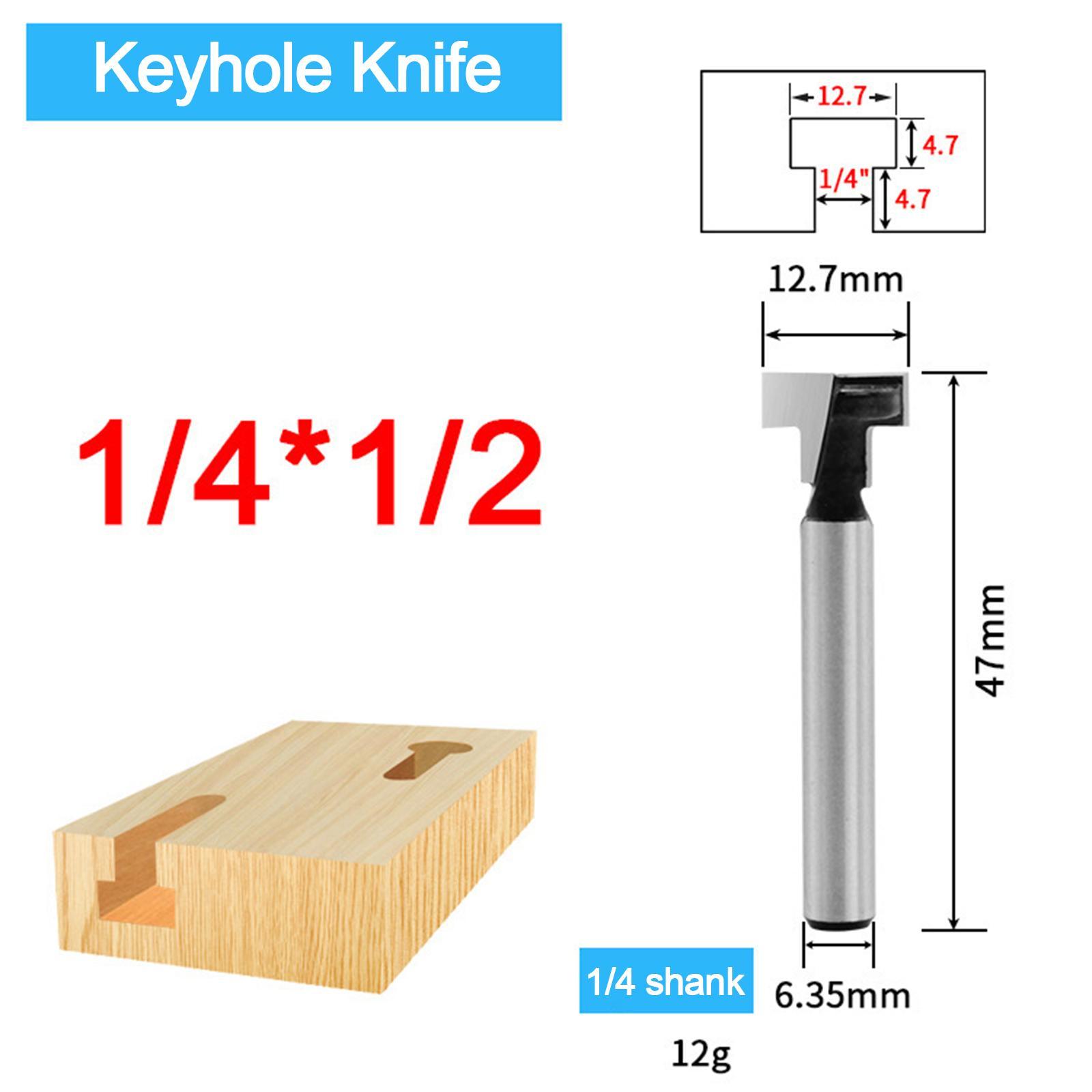 5Pcs Surfacing Router Bits Grooving Bits Planer Bit for Woodworking Router